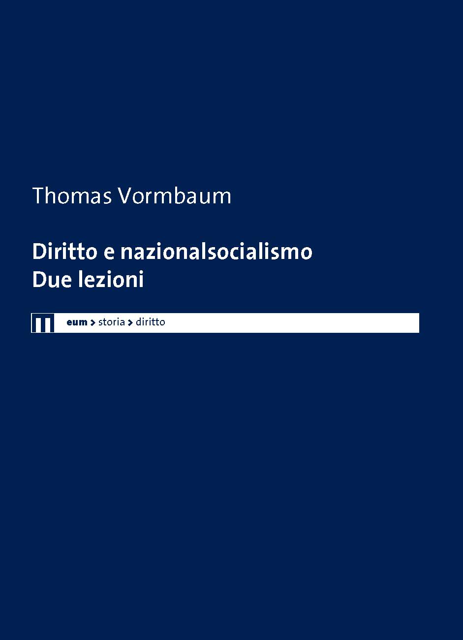 Diritto e nazionalsocialismo. Due lezioni