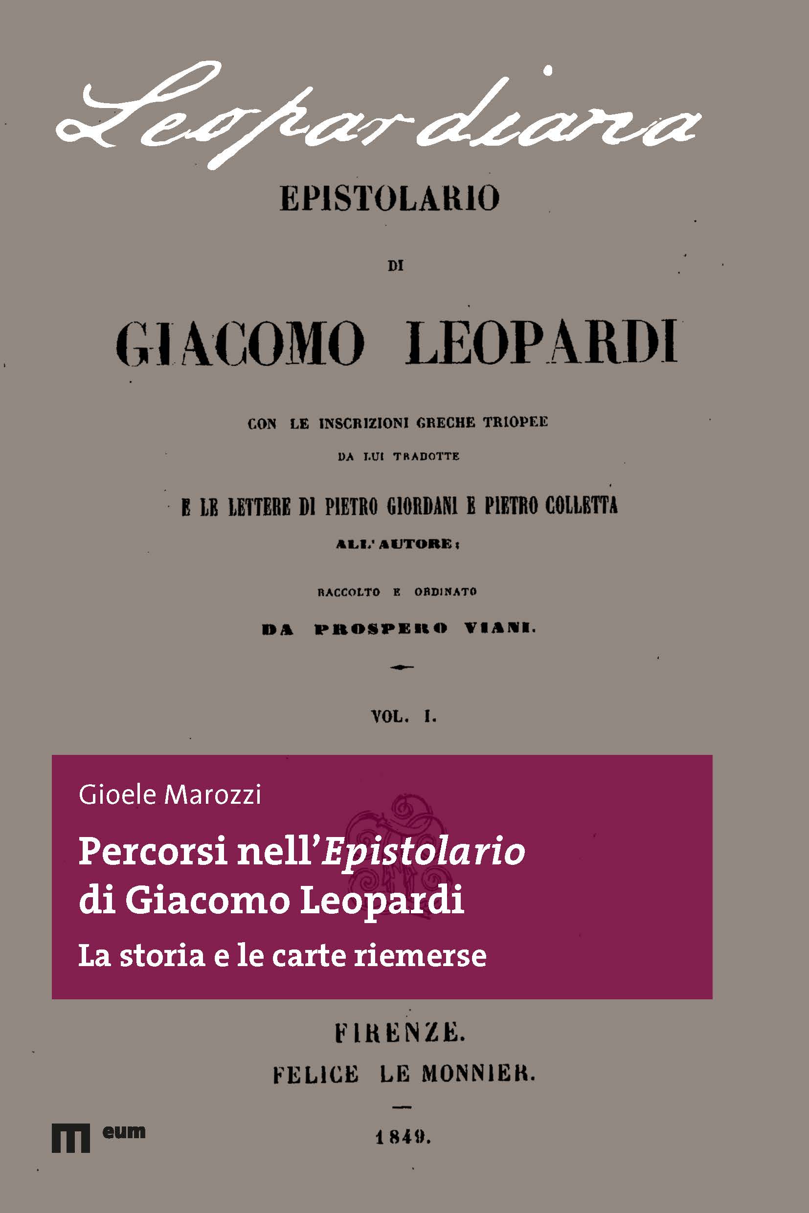 Percorsi nell'Epistolario di Giacomo Leopardi